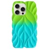 TPU чехол Leaf для Apple iPhone 15 Pro (6.1") Green / Aqua