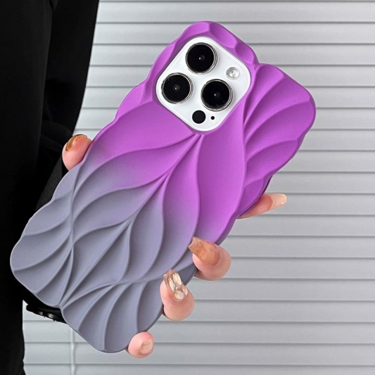 TPU чехол Leaf для Apple iPhone 15 Pro (6.1") Violet / Grey - изображение 1
