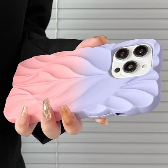 TPU чохол Leaf для Apple iPhone 15 Pro Max (6.7") Lilac / Pink