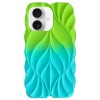 TPU чехол Leaf для Apple iPhone 16 (6.1 дюйма) Green / Aqua