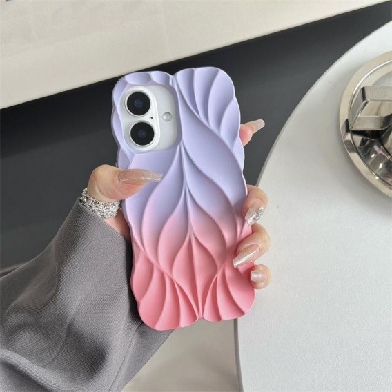 TPU чехол Leaf для Apple iPhone 16 (6.1") Lilac / Pink