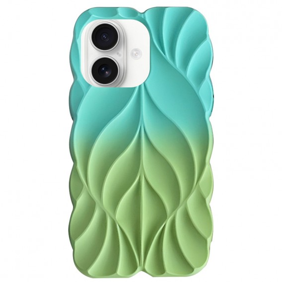 TPU чехол Leaf для Apple iPhone 16 (6.1") Marine Green / Mint