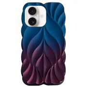 TPU чехол Leaf для Apple iPhone 16 (6.1") Navy Blue / Plum
