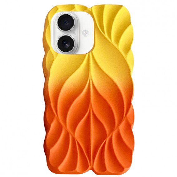 TPU чехол Leaf для Apple iPhone 16 (6.1") Yellow/Orange