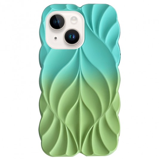 TPU чехол Leaf для Apple iPhone 14/13 (6.1") Marine Green / Mint