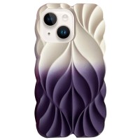 TPU чехол Leaf для Apple iPhone 14/13 (6.1") White / Purple