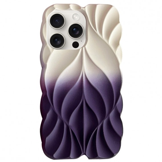 TPU чехол Leaf для Apple iPhone 14 Pro (6.1") White / Purple