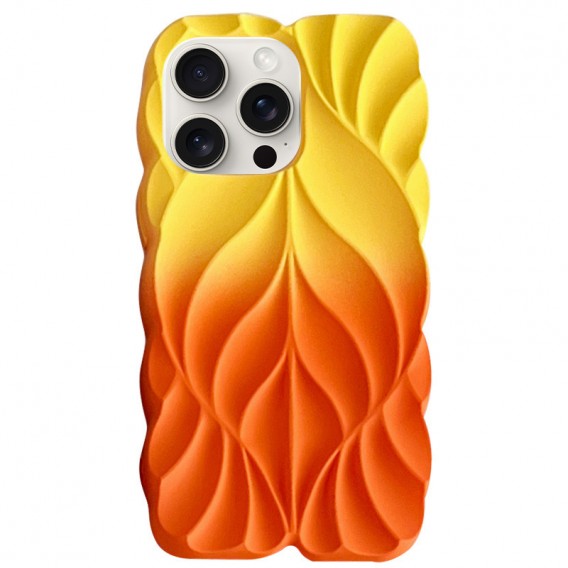 TPU чехол Leaf для Apple iPhone 14 Pro (6.1") Yellow/Orange