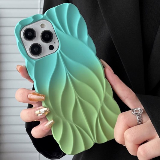 TPU чехол Leaf для Apple iPhone 14 Pro Max (6.7") Marine Green / Mint - изображение 1
