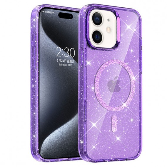 Чохол TPU Eclipse Sparkle (MagFit) для Apple iPhone 11 (6.1") Purple