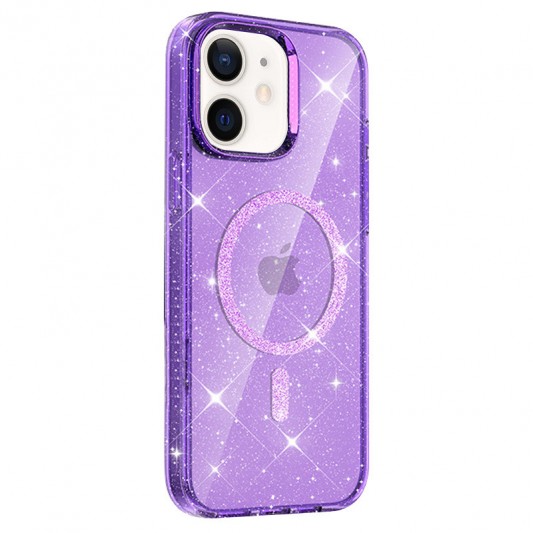 Чехол TPU Eclipse Sparkle (MagFit) для Apple iPhone 11 (6.1") Purple - изображение 1
