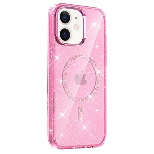 Чехол TPU Eclipse Sparkle (MagFit) для Apple iPhone 11 (6.1") Pink - изображение 1