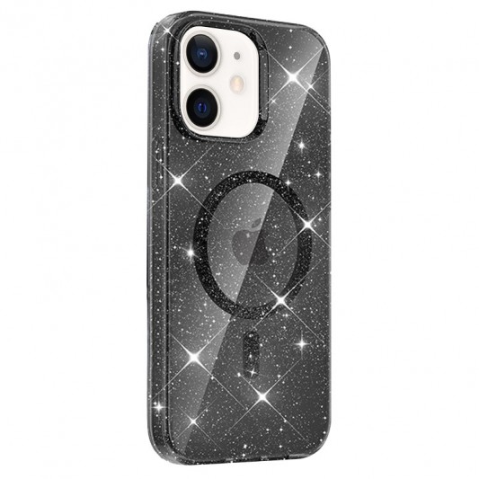 Чехол TPU Eclipse Sparkle (MagFit) для Apple iPhone 11 (6.1") Black - изображение 1