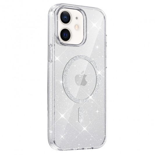 Чехол TPU Eclipse Sparkle (MagFit) для Apple iPhone 11 (6.1") Clear - изображение 1