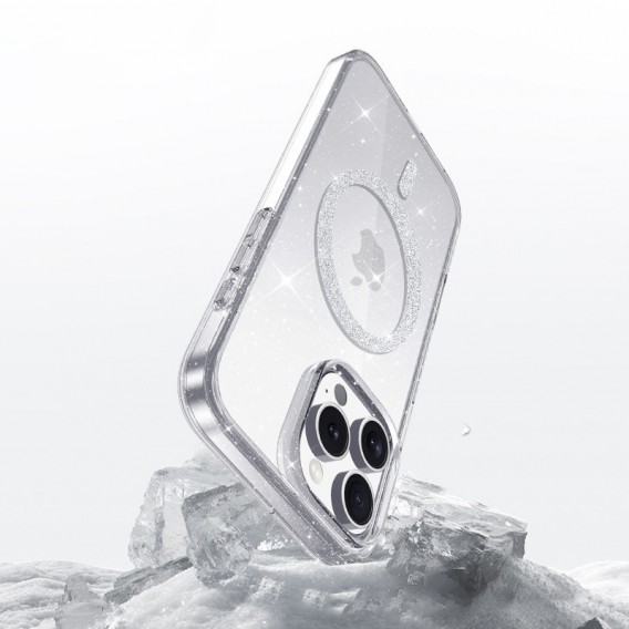 Чохол TPU Eclipse Sparkle (MagFit) для Apple iPhone 12 Pro / 12 (6.1") Clear