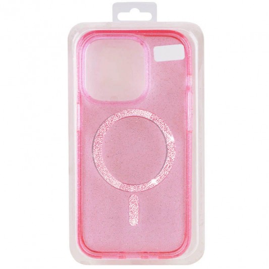 Чехол TPU Eclipse Sparkle (MagFit) для Apple iPhone 14 Pro (6.1") Pink - изображение 1