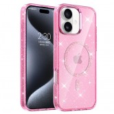 Чехол TPU Eclipse Sparkle (MagFit) для Apple iPhone 16 (6.1 дюйма) Pink
