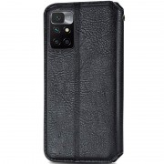 Кожаный чехол-книга GETMAN Cubic (PU) для Xiaomi Redmi 10 Черный
