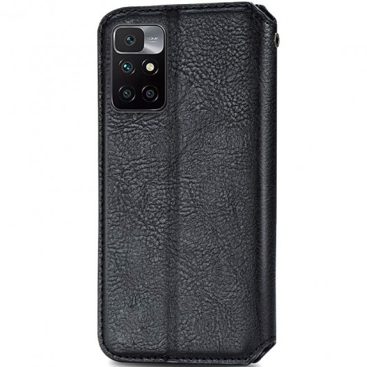 Кожаный чехол-книга GETMAN Cubic (PU) для Xiaomi Redmi 10 Черный - изображение 3