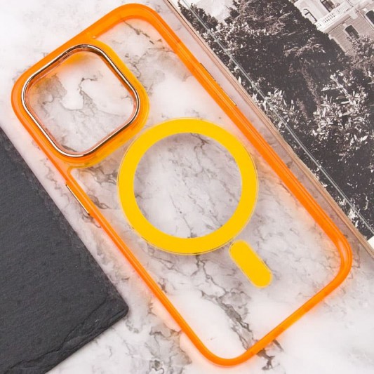 Чехол TPU Iris with MagSafe для Apple iPhone 14 Pro (6.1") Оранжевый - изображение 4