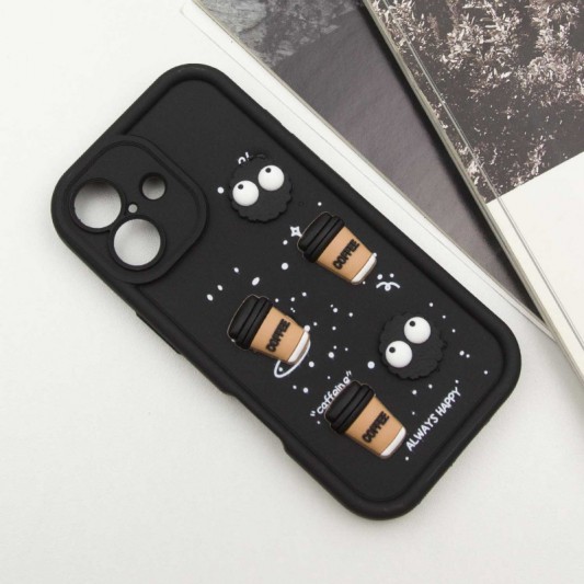 Чехол TPU Toys Case для Apple iPhone 16 (6.1") Black / Always Happy - изображение 1