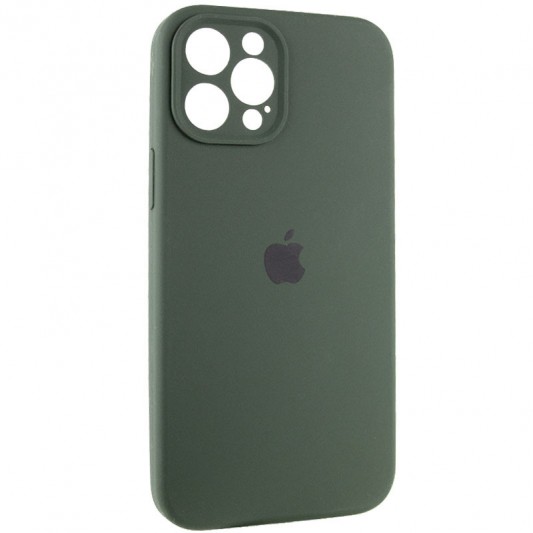 Чохол Silicone Case Full Camera Protective (AA) для Apple iPhone 12 Pro (6.1") Зелений / Cyprus Green - зображення 1 