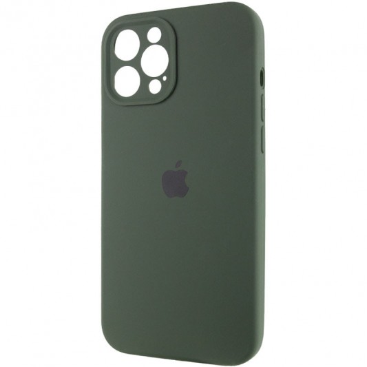 Чохол Silicone Case Full Camera Protective (AA) для Apple iPhone 12 Pro (6.1") Зелений / Cyprus Green - зображення 2 