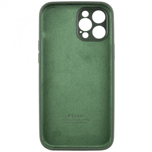 Чохол Silicone Case Full Camera Protective (AA) для Apple iPhone 12 Pro (6.1") Зелений / Cyprus Green - зображення 3 