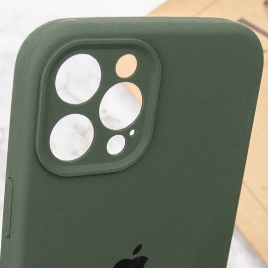 Чохол Silicone Case Full Camera Protective (AA) для Apple iPhone 12 Pro (6.1") Зелений / Cyprus Green - зображення 5 