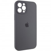 Чохол Silicone Case Full Camera Protective (AA) для Apple iPhone 12 Pro (6.1") Сірий / Dark Gray