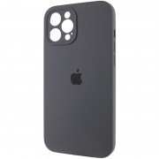 Чохол Silicone Case Full Camera Protective (AA) для Apple iPhone 12 Pro (6.1") Сірий / Dark Gray