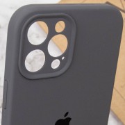 Чохол Silicone Case Full Camera Protective (AA) для Apple iPhone 12 Pro (6.1") Сірий / Dark Gray