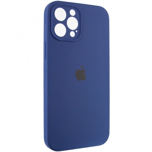 Чохол Silicone Case Full Camera Protective (AA) для Apple iPhone 12 Pro Max (6.7") Синій / Deep navy - зображення 1 
