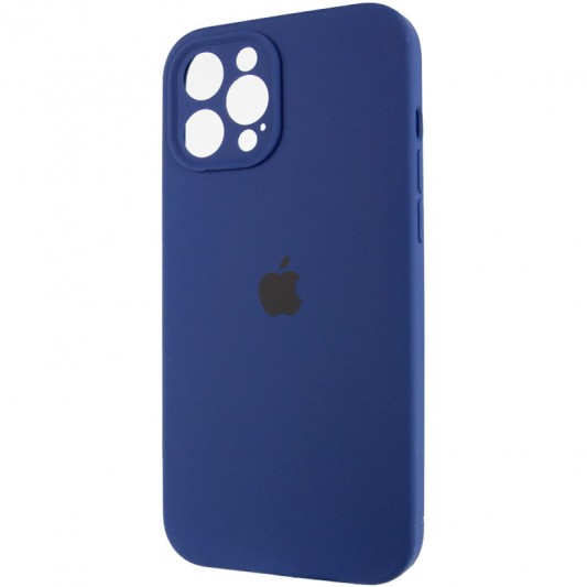 Чохол Silicone Case Full Camera Protective (AA) для Apple iPhone 12 Pro Max (6.7") Синій / Deep navy - зображення 2 