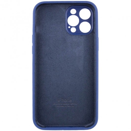Чохол Silicone Case Full Camera Protective (AA) для Apple iPhone 12 Pro Max (6.7") Синій / Deep navy - зображення 3 