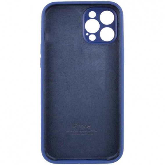 Чехол Silicone Case Full Camera Protective (AA) для Apple iPhone 12 Pro Max (6.7") Синий / Deep navy