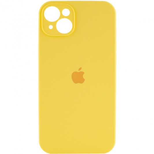 Чехол Silicone Case Full Camera Protective (AA) Apple iPhone 13 (6.1") Желтый / Yellow