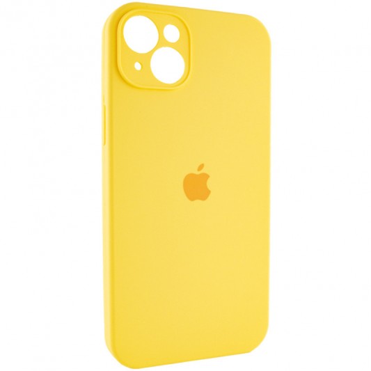 Чехол Silicone Case Full Camera Protective (AA) Apple iPhone 13 (6.1") Желтый / Yellow - изображение 1