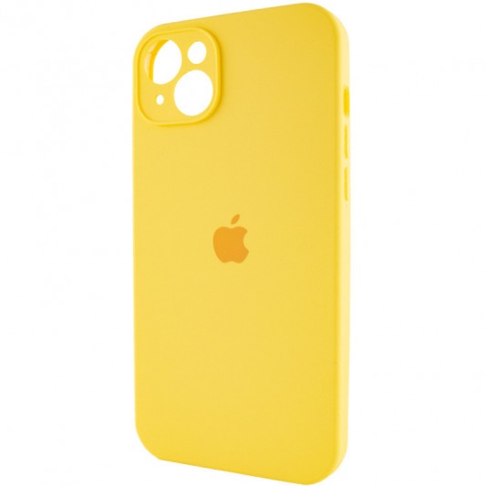 Чехол Silicone Case Full Camera Protective (AA) Apple iPhone 13 (6.1") Желтый / Yellow - изображение 2