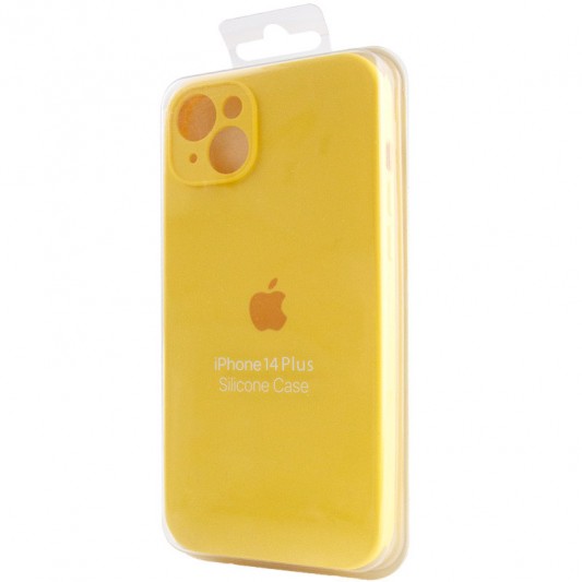 Чехол Silicone Case Full Camera Protective (AA) Apple iPhone 13 (6.1") Желтый / Yellow - изображение 6