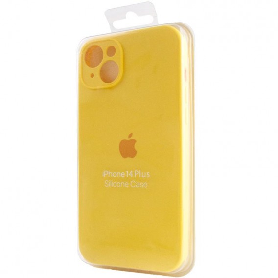 Чохол Silicone Case Full Camera Protective (AA) для Apple iPhone 13 (6.1") Жовтий / Yellow