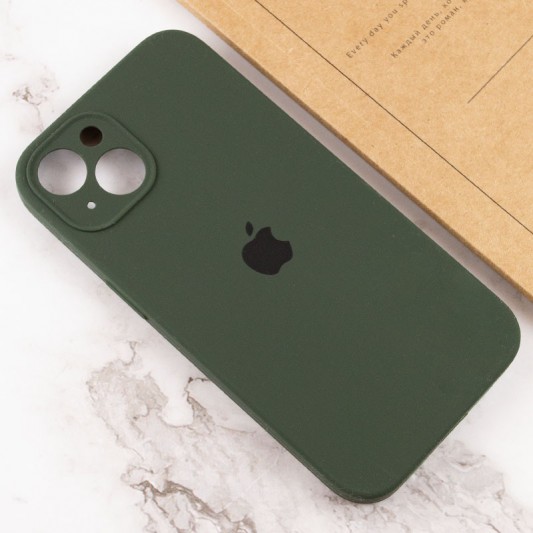 Чехол Silicone Case Full Camera Protective (AA) для Apple iPhone 13 (6.1") Зеленый / Cyprus Green - изображение 3