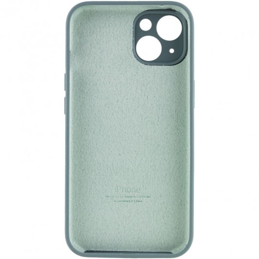 Чехол Silicone Case Full Camera Protective (AA) для Apple iPhone 13 (6.1") Зеленый / Pine green - изображение 1