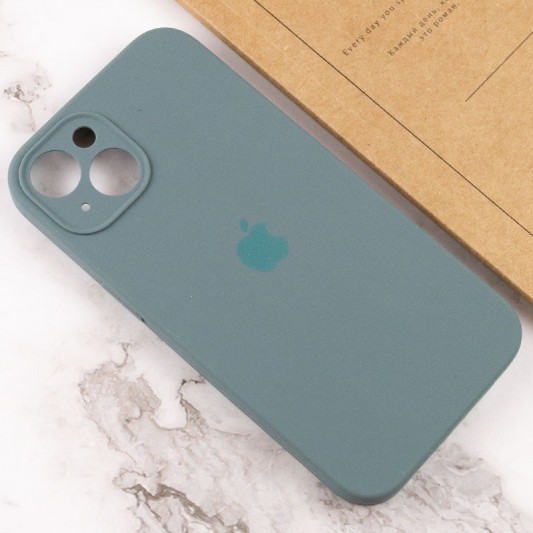 Чехол Silicone Case Full Camera Protective (AA) для Apple iPhone 13 (6.1") Зеленый / Pine green - изображение 3