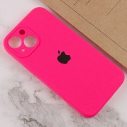 Чехол Silicone Case Full Camera Protective (AA) Apple iPhone 13 (6.1") Розовый / Barbie pink