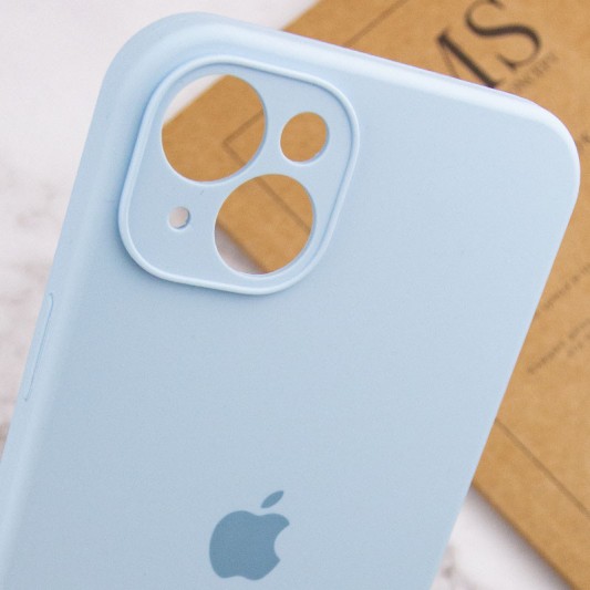 Чехол Silicone Case Full Camera Protective (AA) Apple iPhone 13 (6.1") Голубой / Sweet Blue - изображение 5