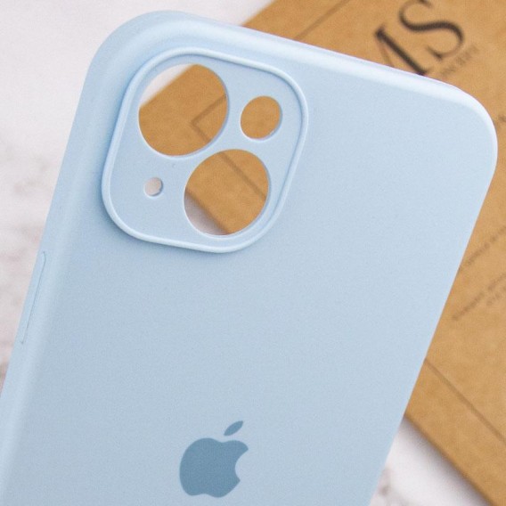 Чохол Silicone Case Full Camera Protective (AA) для Apple iPhone 13 (6.1") Блакитний / Sweet Blue
