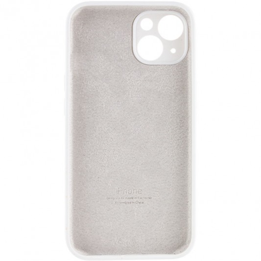 Чохол Silicone Case Full Camera Protective (AA) для Apple iPhone 14 (6.1") Білий / White - зображення 1 