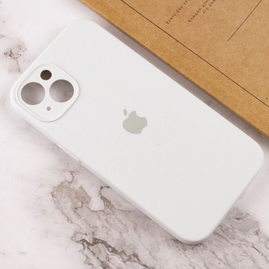 Чохол Silicone Case Full Camera Protective (AA) для Apple iPhone 14 (6.1") Білий / White - зображення 3 