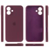 Чохол Silicone Case Full Camera Protective (AA) для Apple iPhone 16 (6.1") Бордовий / Plum